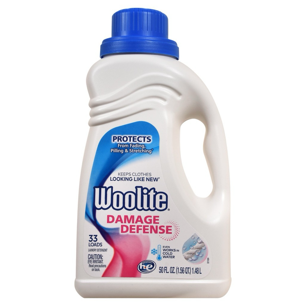 W woolite damage defent  1.48 ลิตร ผลิตภัณซักผ้า นำเข้า ถนอมเส้นใบผ้า