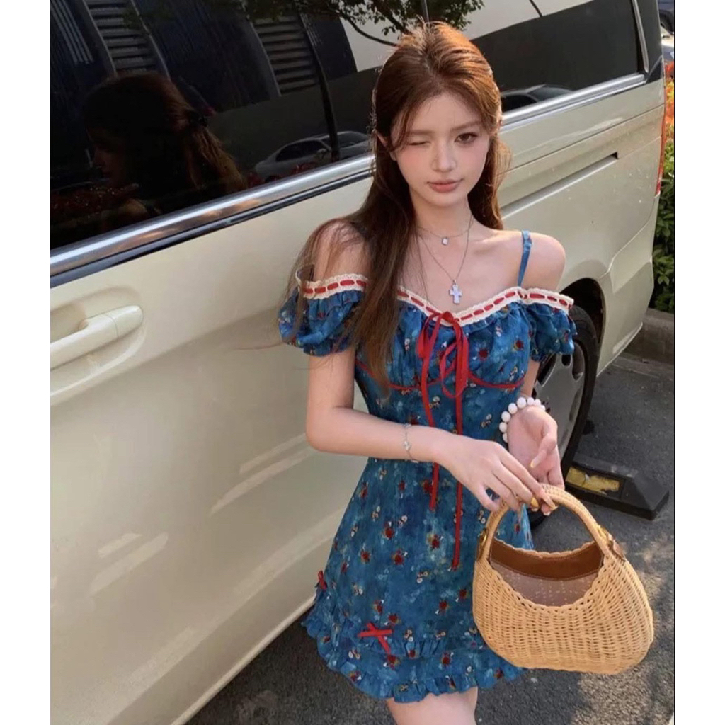 เดรสลายดอกงานป้าย Lisa