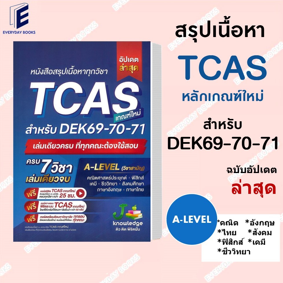 [พร้อมส่ง] หนังสือเตรียมสอบ หนังสือสรุปเนื้อหาทุกวิชา TCAS ( DEK 69-70-71)
