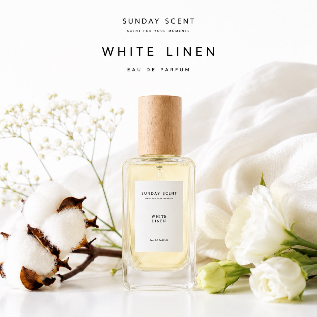 Sunday Scent White Linen Eau de Parfum 50ml | น้ำหอมกลิ่นผ้าสะอาด หอมละมุน ติดทน