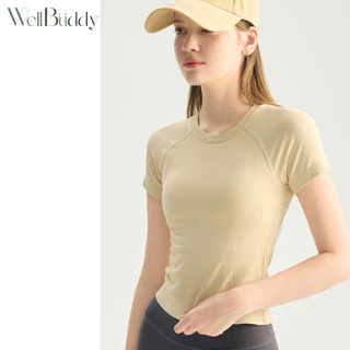 [New in Jul] - WellBuddy เสื้อออกกำลังกายผู้หญิง เสื้อทับสปอร์ตบรา ยืดหยุ่น ระบายอากาศดี (Mellow Curve Tee)