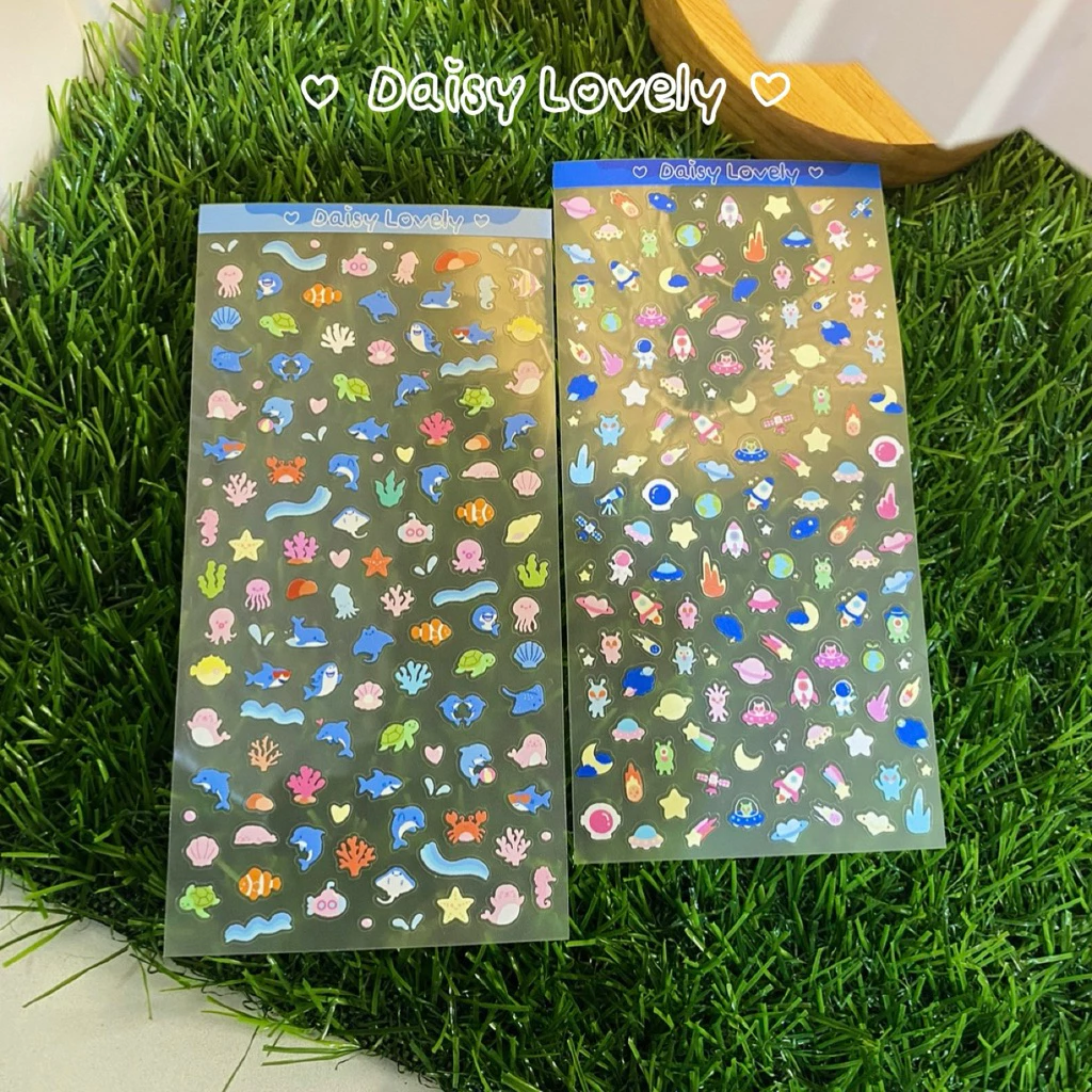 Daisy Lovely | Tiny Sticker ลอกออกไม่ทิ้งคราบ สติ๊กเกอร์จิ๋ว ไดคัท ติดกล้องไอโฟน เคส planner diary📙 Mini Sticker Emoji