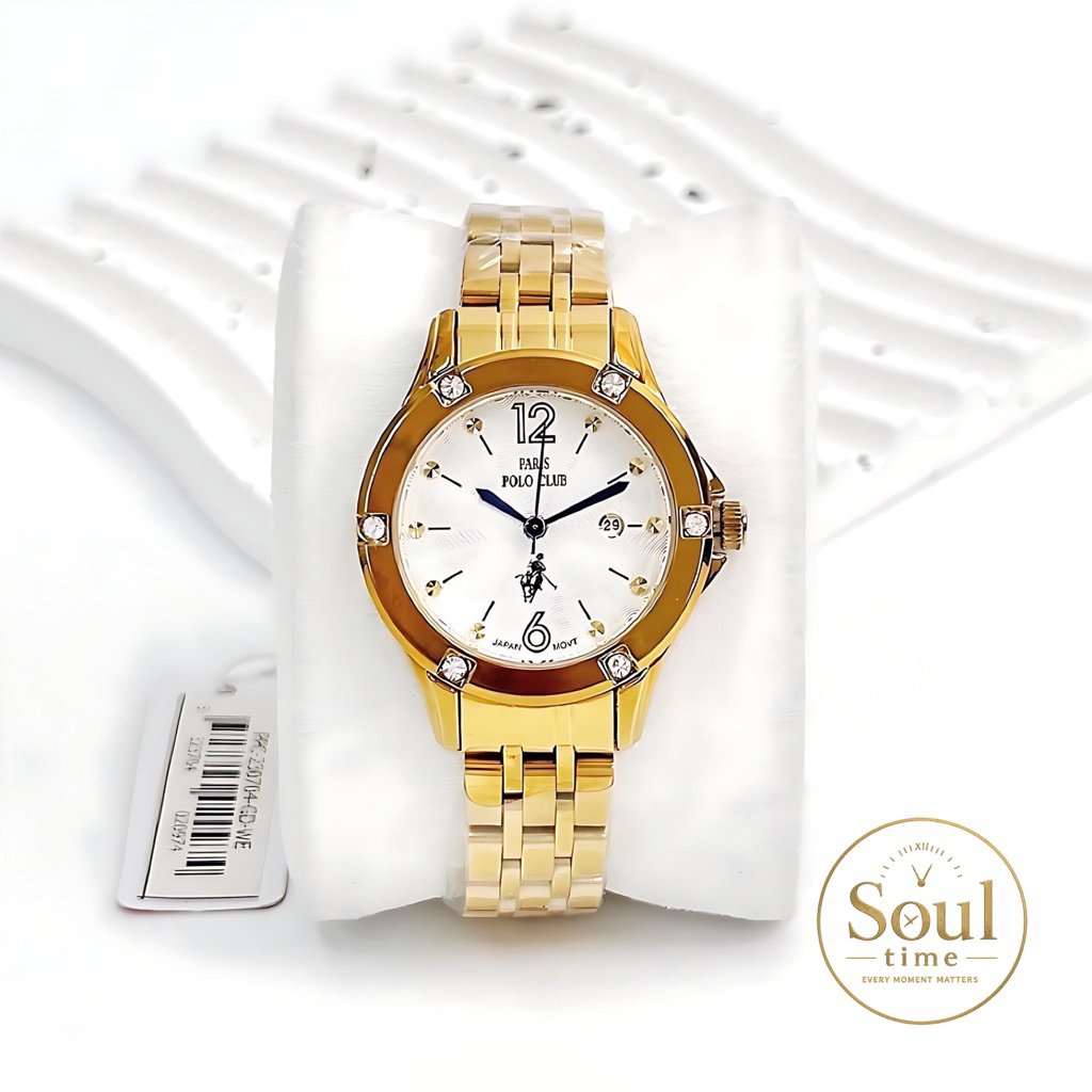 Polo Club Watch PPC-230704 นาฬิกาหญิง กันน้ำ หน้าปัด 32 มม. ของแท้ ประกันศูนย์ไทย 1 ปี