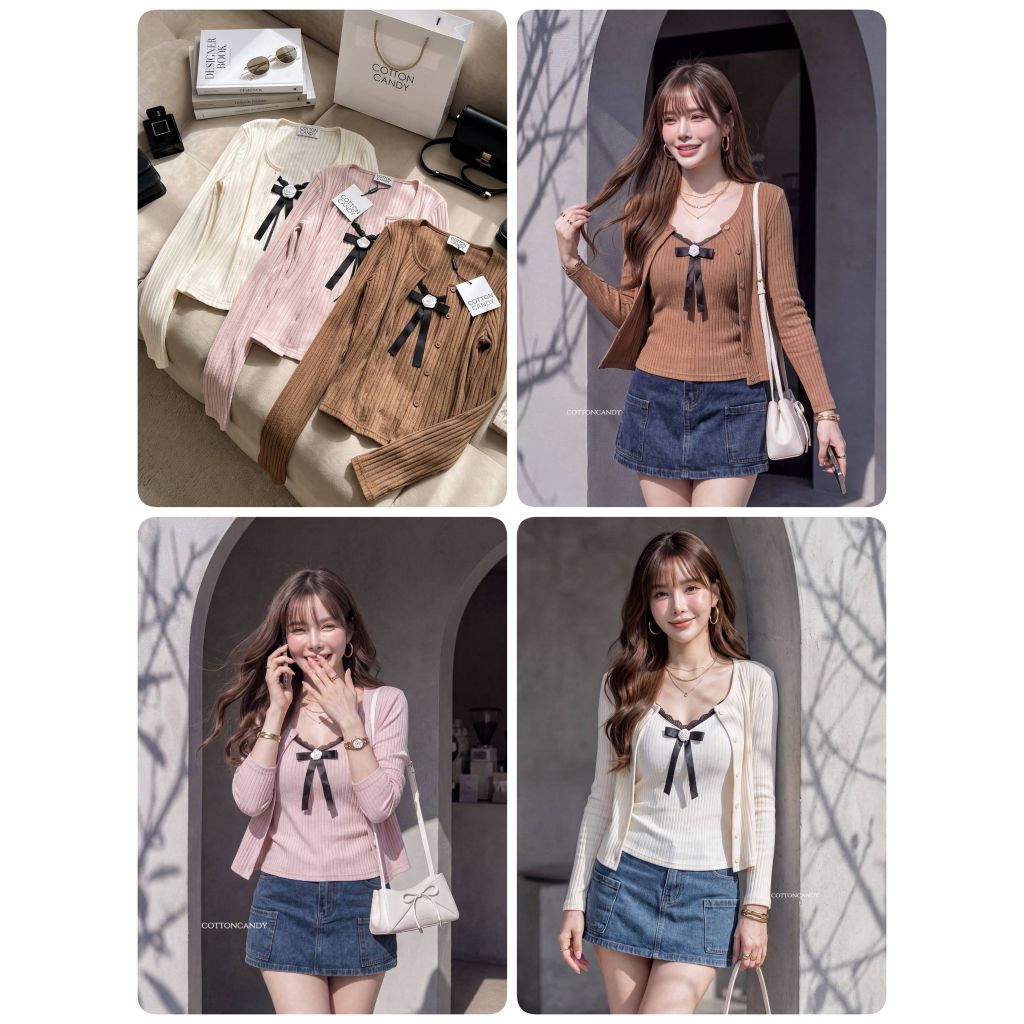 #Cotton Candy *** *** เสื้อคลุม+สายเดี่ยว New Betty benny korea