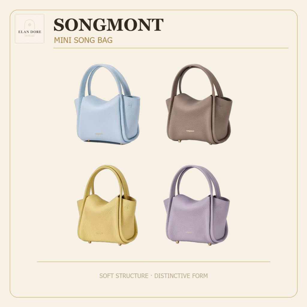 สินค้าแท้ 100%Songmont Mini Song bagกระเป๋าถือหนังแท้สำหรับผู้หญิง✨