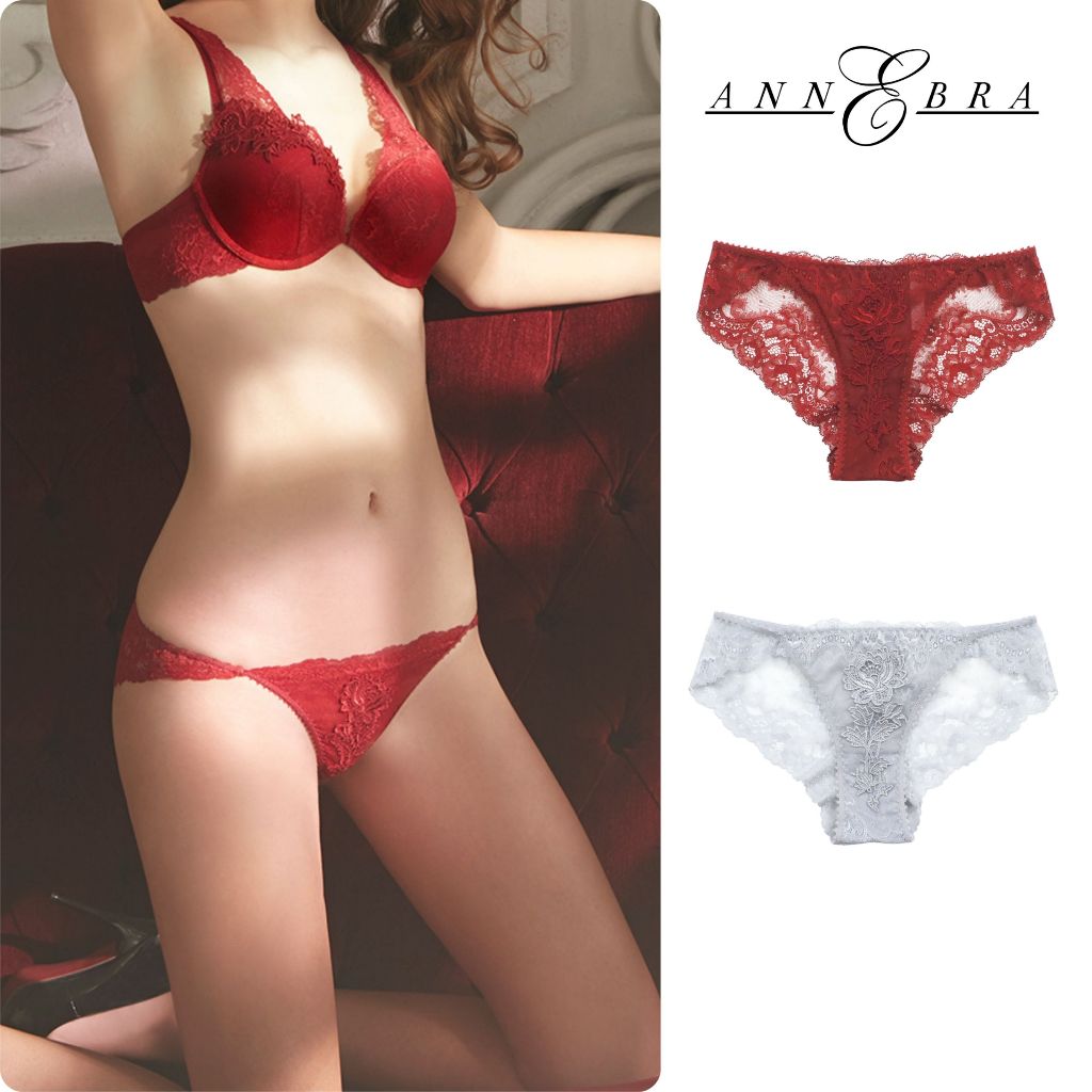 Annebra กางเกงใน ทรงบิกีนี่ ผ้าลูกไม้ยืด Bikini Panty รุ่น AU3-891