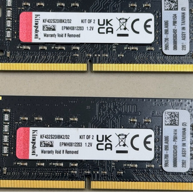 32GB (16GBx2) DDR4 3200MHz SO-DIMM RAM (หน่วยความจำ) KINGSTON FURY IMPACT (KF432S20IBK2/32)