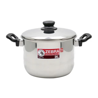 [ของแท้ 100%] ZEBRA หม้อสแตนเลส SUS 304 ตราหัวม้าลาย หม้อหุงต้ม / หม้อด้าม ชุดเครื่องครัวสุดคุ้ม มีหลายขนาดให้เลือก