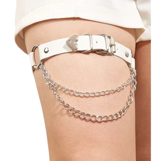 พร้อมส่งจากไทย แฟชั่นอุปกรณ์เสริมชุด Cover Dance สไตล์โกธิค เช่น ถุงมือตาข่าย สายคล้องแขนและขา และเข็มขัดตกแต่ง