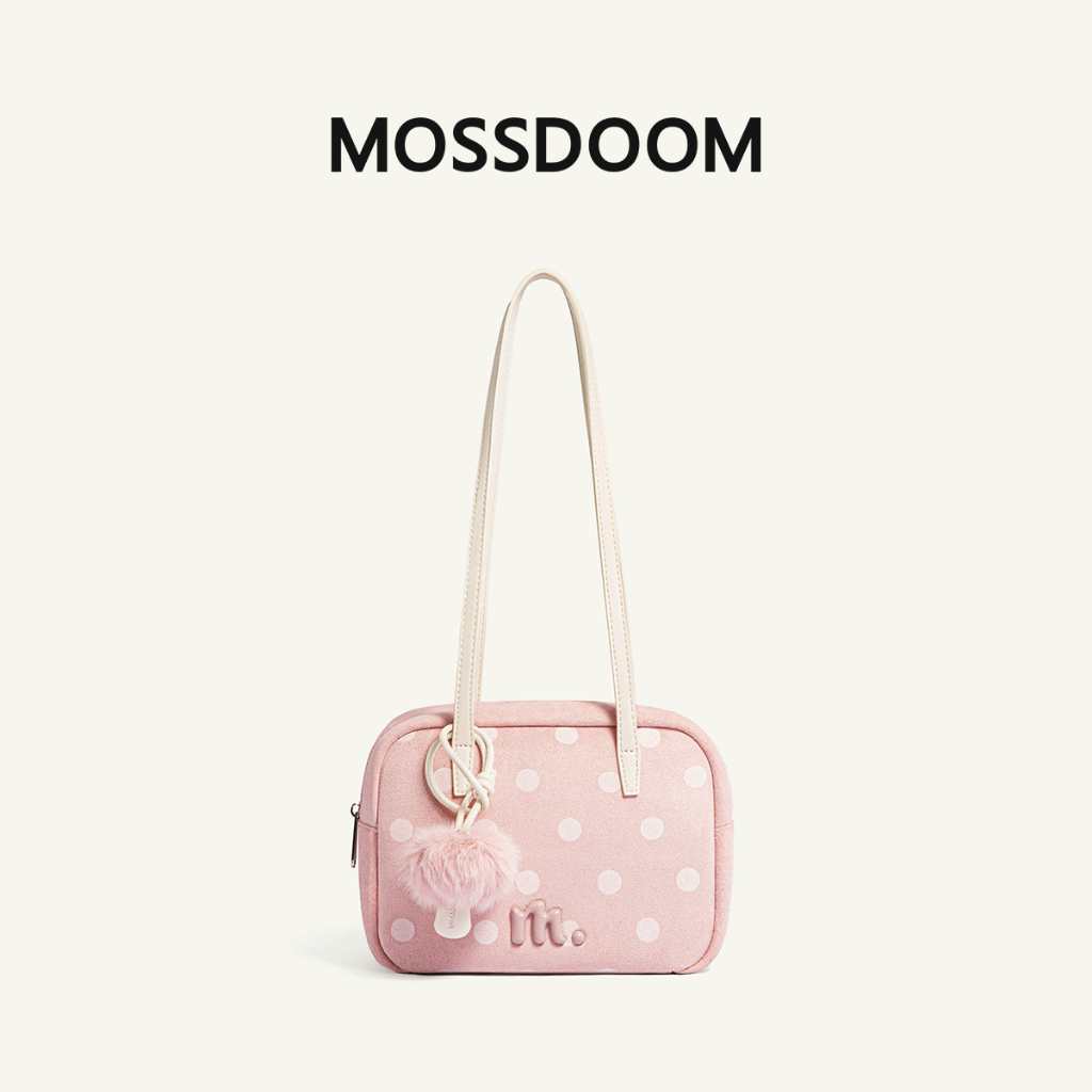 MOSSDOOM Keira Bag กระเป๋าสะพายไหล่ลายจุดขนาดกลางสำหรับผู้หญิง หวาน อ่อนหวาน มีสไตล์ และน่ารัก
