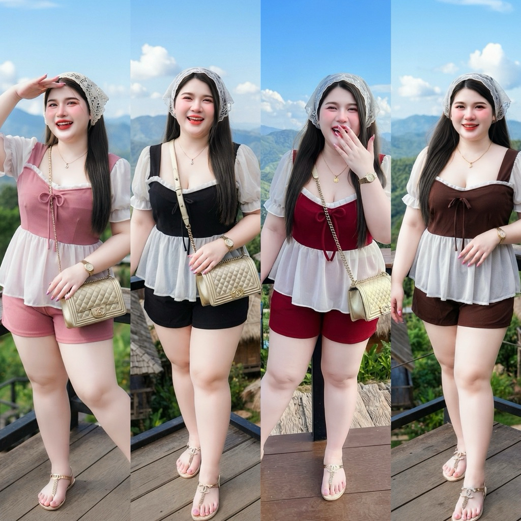 ชุดเซ็ตสาวอวบน่ารักๆ อก 50