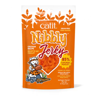 Catit Nibbly ขนมแมว ไก่เจอร์กี้ 30g 6 รสชาติ โปรตีนไก่ 80%+ Grain-Free