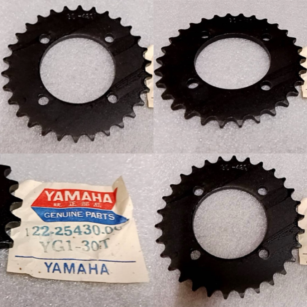 (YAMAHA MOTOR) สเตอร์หลัง YG1 (30T) YAMAHA MOTOR สีดำ มือ1 สเตอร์หลัง YAMAHA YG1 30ฟัน สีดำ YAMAHA M