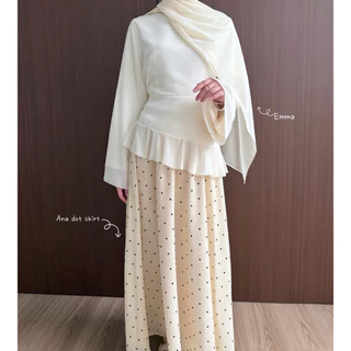ANA.STUDIO | ANA. Dot Skirt กระโปรงชีฟองลายจุด กระโปรงยาว เอวยางยืด ผ้าพริ้ว ใส่ได้ทุกโอกาส