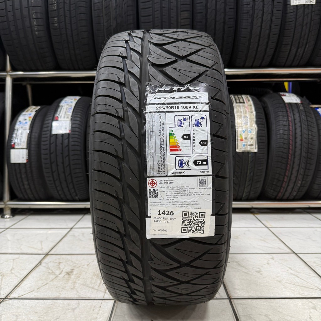 NITTO รุ่น NT420SD ยางปี26 ขอบ18 **แถมจุ๊บลมยาง**