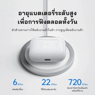 【ลูกค้าใหม่ราคา 1 บาท) (รับประกัน 5 ปี) หู ฟังบลูทูธไร้สาย สไตล์ใหม่ หูฟังไร้สายพร้อม ไมโครโฟน ลดเสียงรบกวน หูฟังบลูทูธ