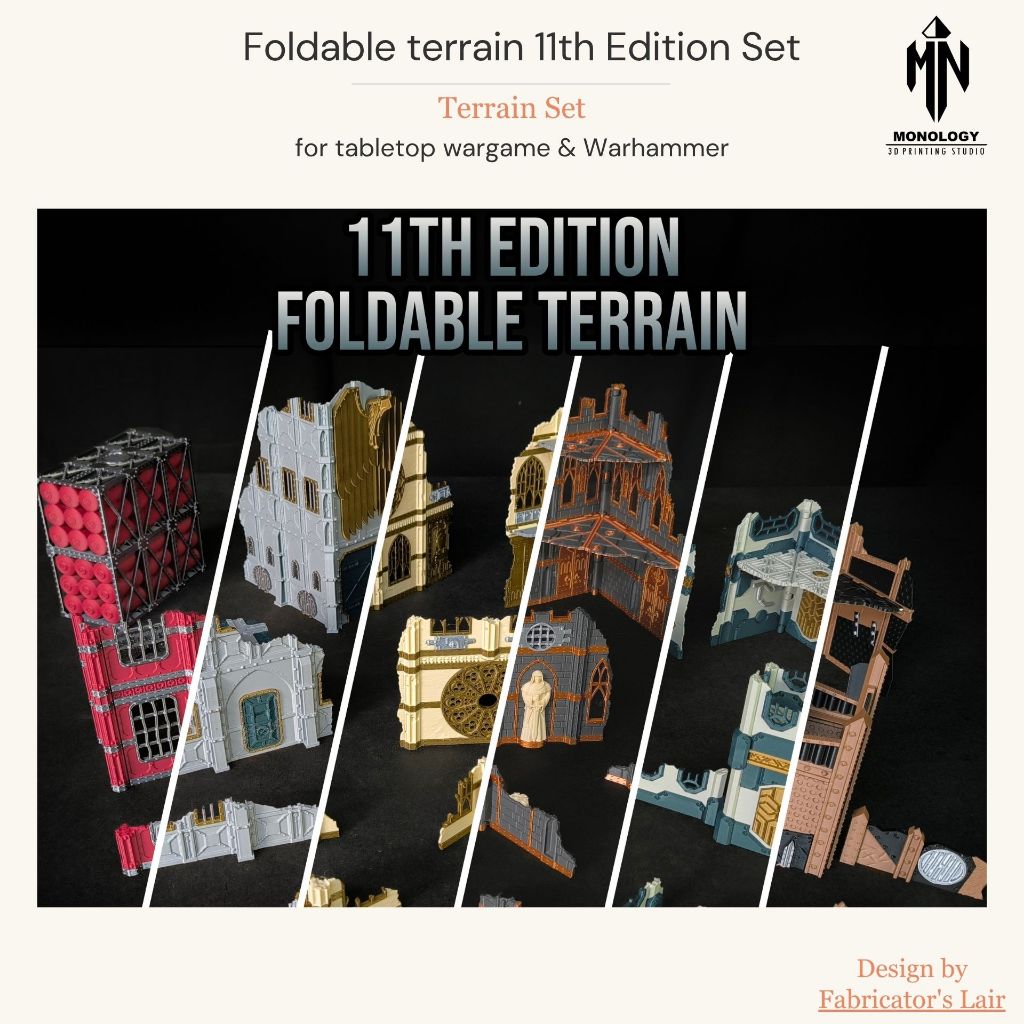 Foldable terrain 11th Edition Set for Warhammer 40k, Wargames, Kill team, etc.