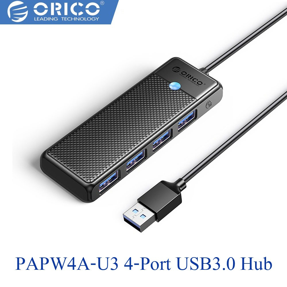 (พร้อมส่ง) ORICO 4-in-1 USB3.0 HUB รุ่น PAPW4A-U3 4-Port Cable 15cm