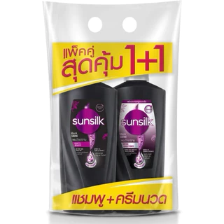 [1แถม1] Shampoo Sunsilk ซันซิล แชมพูสระผม ครีมนวดผม แพคคู่ขนาด 350 มล. ครบ ทุกสี [แชม/นวด] [แชม/แชม]