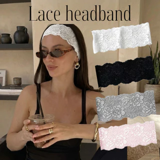 Wonderland ผ้าคาดผมลายลูกไม้ Lace headband ผ้าคาดผมสไตล์ฝอเพิ่มความเก๋