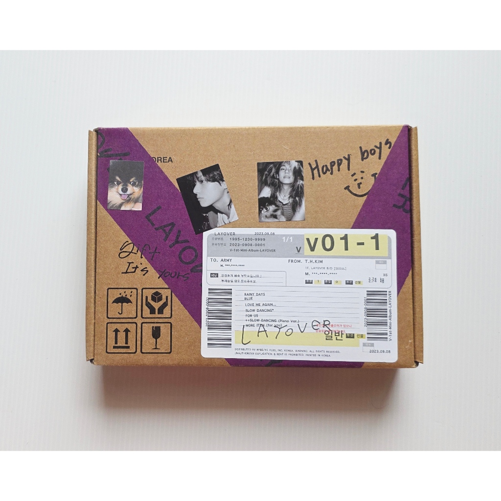 อัลบั้ม V ( BTS ) - Layover Album แกะแล้ว ไม่มีการ์ด ไม่มีโปสเตอร์ พร้อมส่ง CD Kpop วี Taehyung
