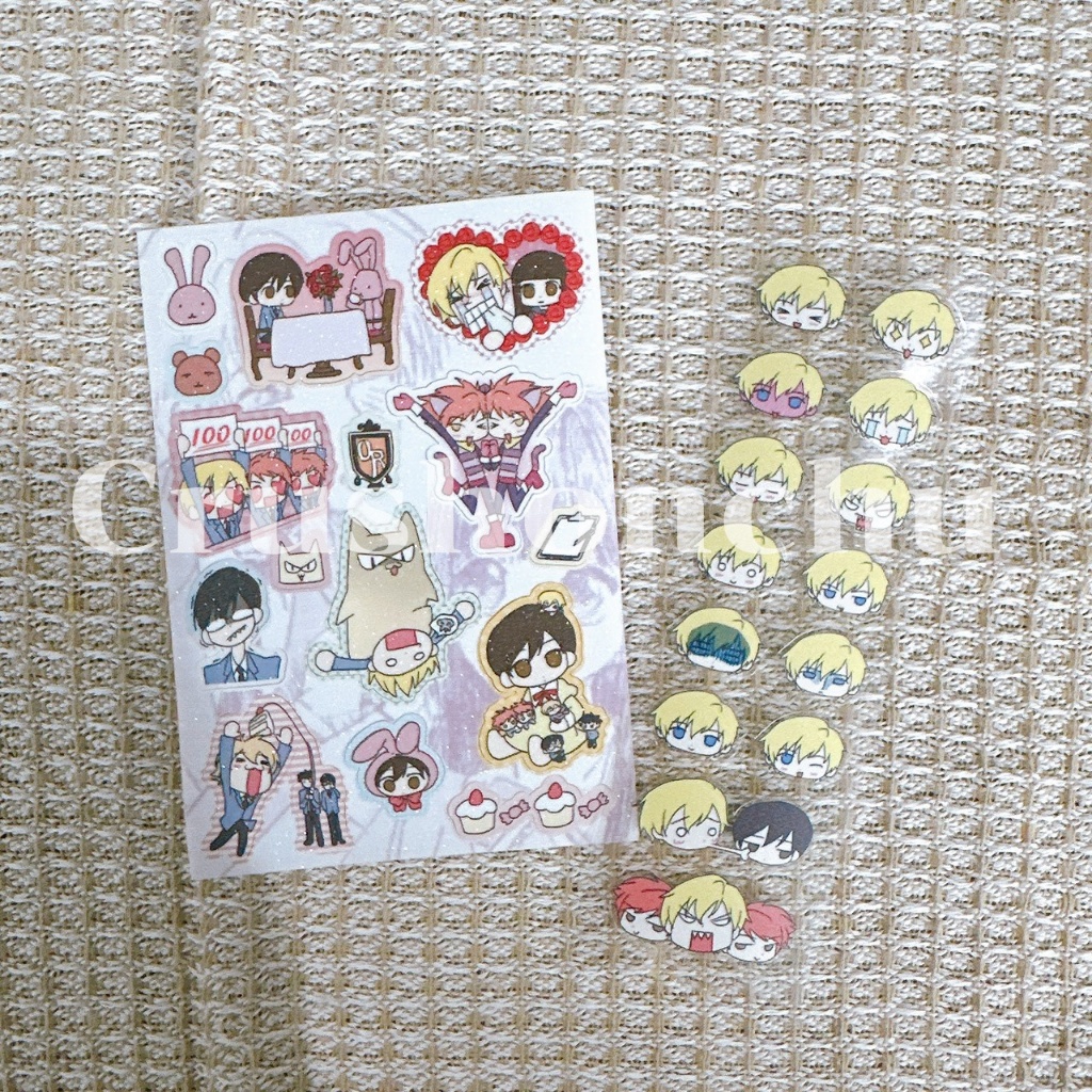 (✅พร้อมส่ง) Sticker : Ouran Host Club (เซ็ต 2ใบ)