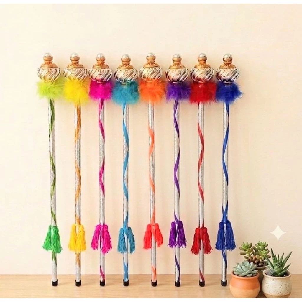 ไม้คฑา ดรัมเมเยอร์ แต่งขนมิ้งค์มีภู่ 90cm.