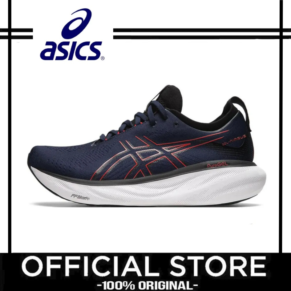 Asics GEL-Nimbus 25 รองเท้าวิ่งสบาย ๆ เดินทางต่ำ สีน้ำเงินเข้ม