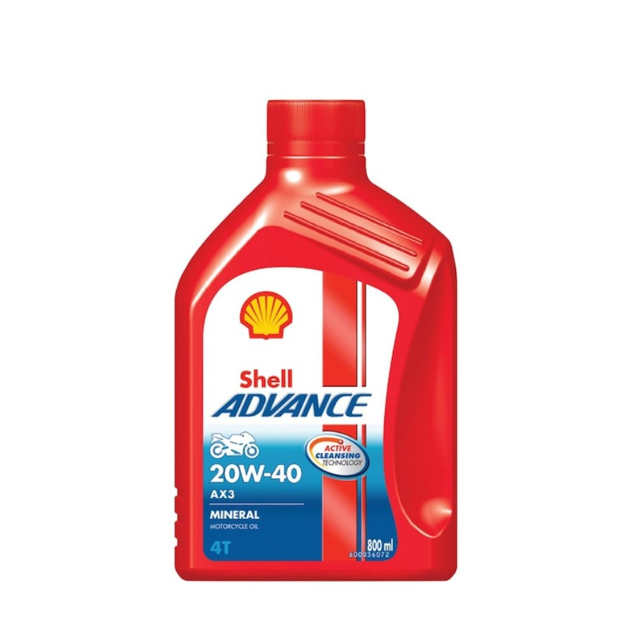 Shell advance AX3 4T 20W-40 0.8 L 0.8L มีเกียร์ น้ำมันเครื่อง AX 3 20W40 มอเตอร์ไซค์ เชลล์