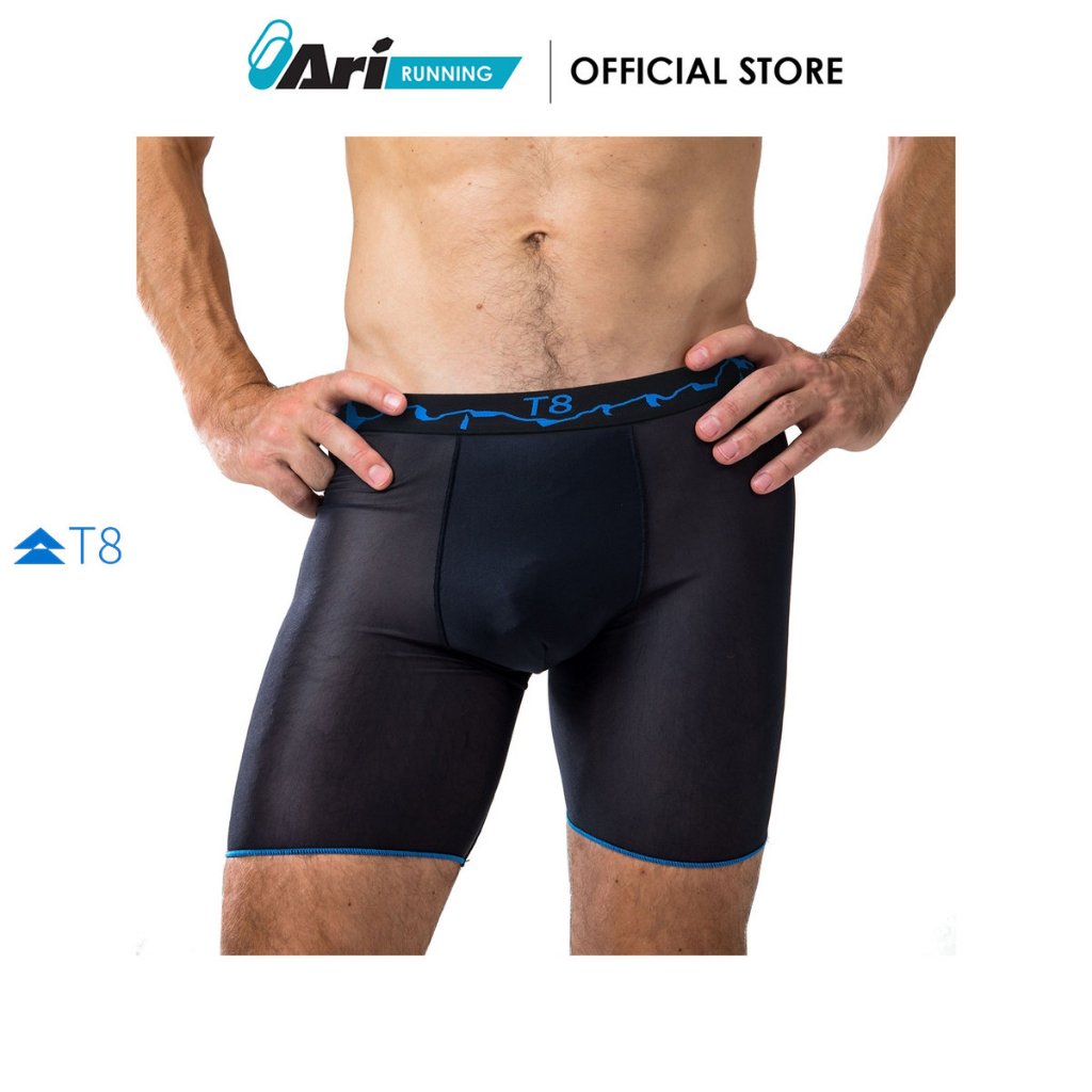 T8 M COMMANDOS RUNNING UNDERWEAR - BLACK (CMNDO-M-BLK2) กางเกงวิ่งขาสั้น ผู้ชาย T8 (ARIRN)