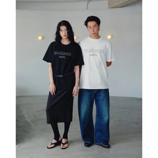 maison KEEPS | The Boyfriend Outline Logo Tee | Unisex | เสื้อยืดทรง oversized ผ้านุ่ม