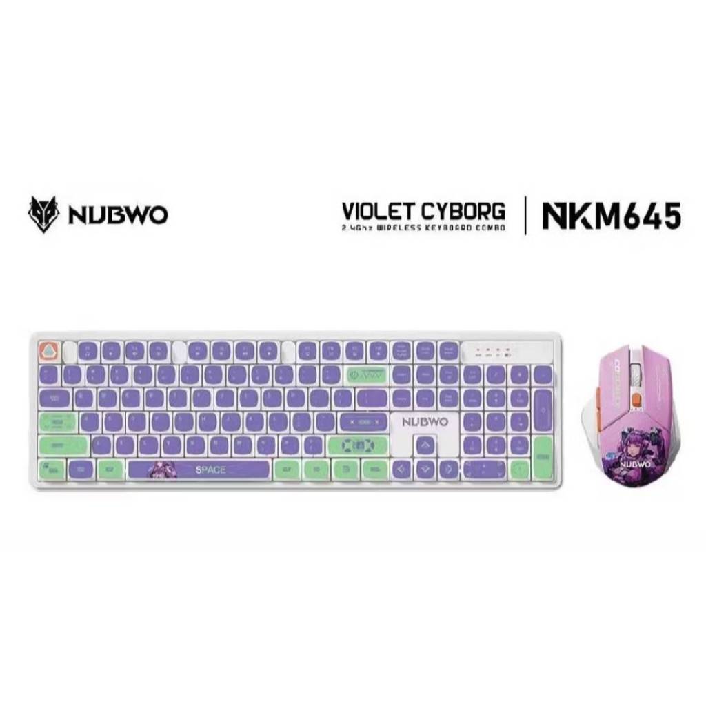 Nubwo NKM-645 Keyboard+Mouse Wireless RubberDomeSwitch คีย์บอร์ดชุดเมาส์คีย์บอร์ดไร้สาย