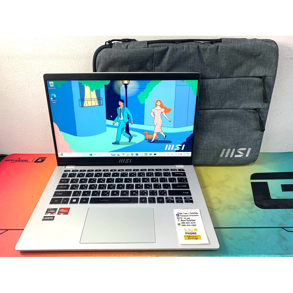 โน้ตบุ๊ค MSI Modern 14 C5M-032TH จอ 14 นิ้ว/Ryzen 5-5625U/8GB/SSDM.2 512GB/แถมกระเป๋าสวยๆ