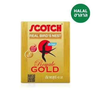 สก๊อต เครื่องดื่มรังนกแท้ รอเยล โกลด์ สูตรไซลิทอล ขนาด 40 มล. SCOTCH BIRD'S NEST ROYALE GOLD XYLITOL 40 ML.