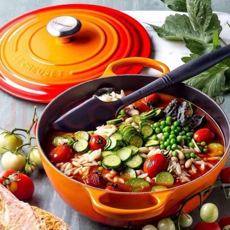 Le Creuset French enamel cast iron pot 26cm mummy pot black enamel enamel braised frying pan