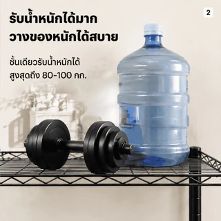 ชั้นวางของเหล็ก 3/4/5ชั้น ชั้นวางของอเนกประสงค์ ปรับระดับได้ ประหยัดพื้นที่ แข็งแรง กันสนิม ใช้ในครัว ห้องนั่งเล่น