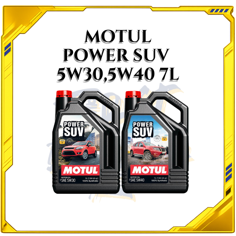 MOTUL น้ำมันเครื่องสังเคราห์ะแท้ ดีเซล รุ่น Power SUV (5W-30, 5W-40) 7 ลิตร / 1ลิตร