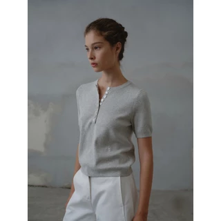 Hounddown - Cika Button Knit Top