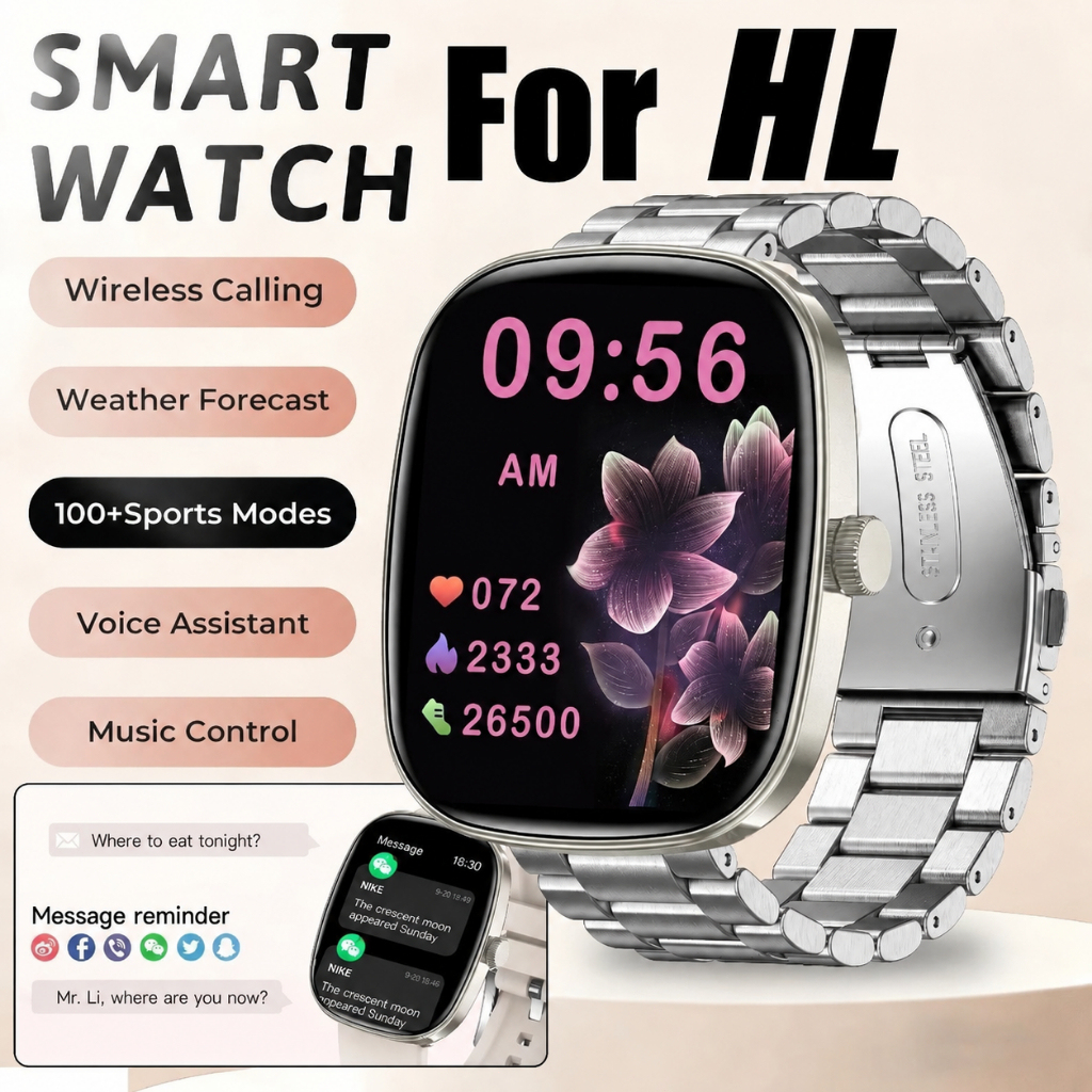 2026 Smart Watch Full touch 1.83-inch HD Display Screen Bluetooth Call Multiple Sport Modes Men Women Smartwatch