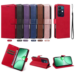 เคสฝาพับ มีล็อค สำหรับ OPPO Realme Note60 Note60X Note70 Note50 / Realme C65 C63 C61 C53 C51 C85 เคสกระเป๋ามีแม่เหล็ก
