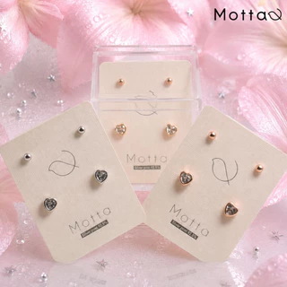 Motta Earring Box ต่างหูกล่อง 2 คู่ รวมลายมินิมอล