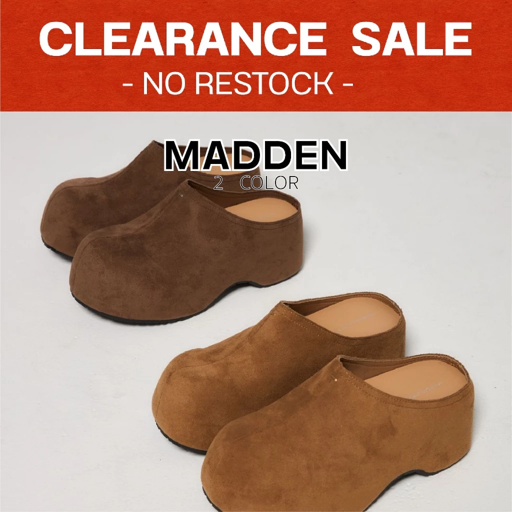 MADDEN CLOG - MARSHMELLOW รองเท้าหัวโตหนังกำมะหยี่พื้นนุ่ม