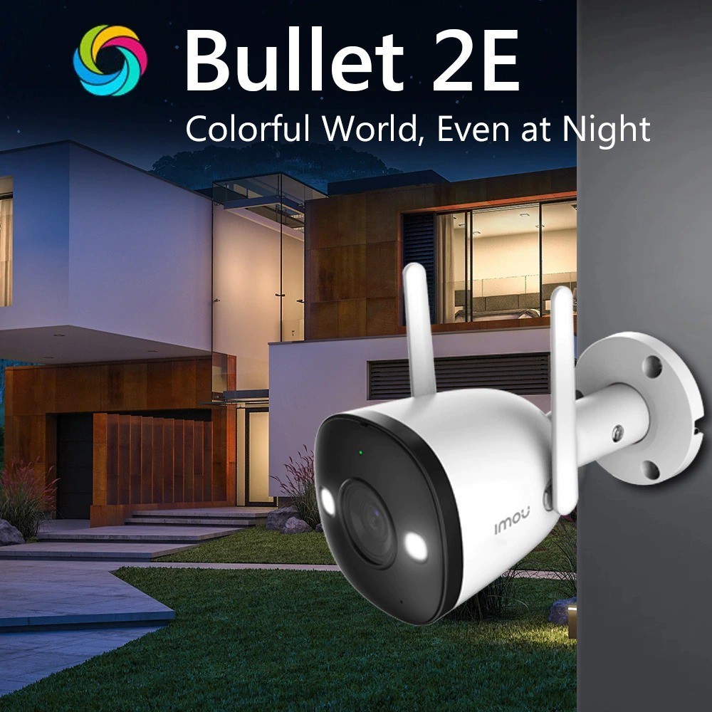 กล้องวงจรปิดภายนอก IMOU Bullet 2E 5MP ภาพคมชัด สีเต็มรูปแบบ