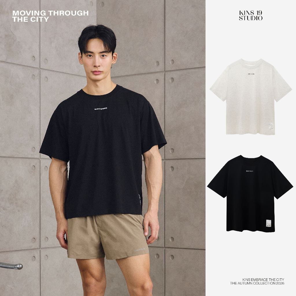 KINS 19 STUDIO |  KINS Motion Tee เสื้อยืดคินส์ Modal Cotton ผ้านุ่มเย็นสบาย ยืดหยุ่น [TN24]