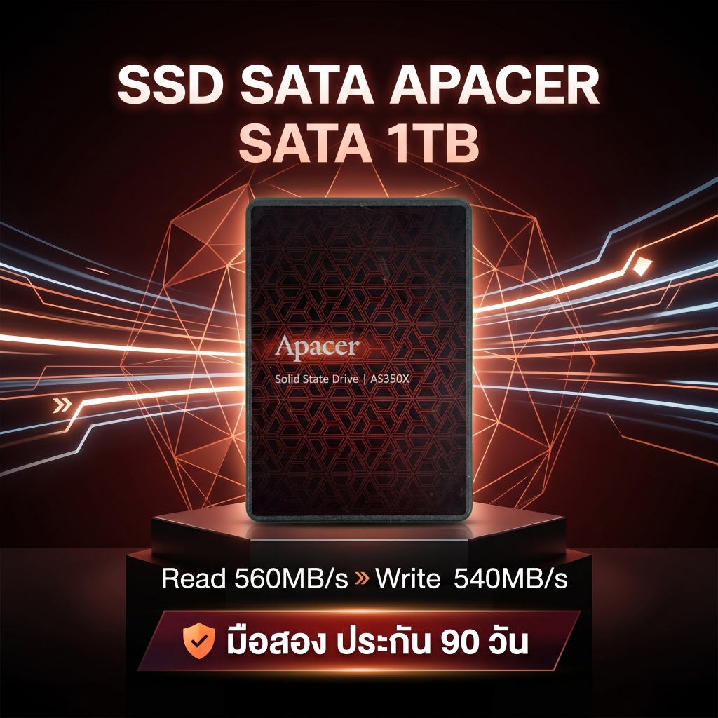 [มือสอง] SSD Apacer AS350X 1TB SATA 2.5" สุขภาพ 99% ประกัน 90 วัน