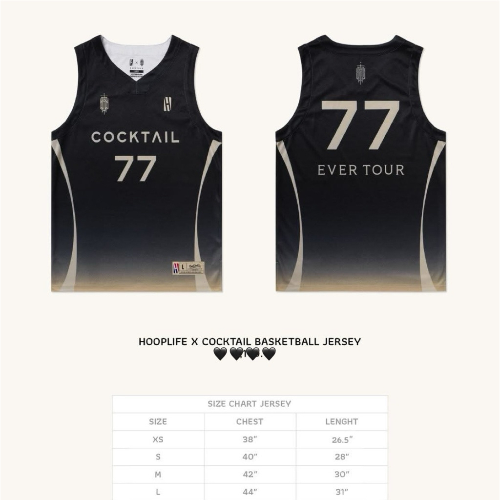 (ของแท้ 100%) พร้อมส่ง : HOOPLIFE X COCTAIL BASKETBALL JERSEY