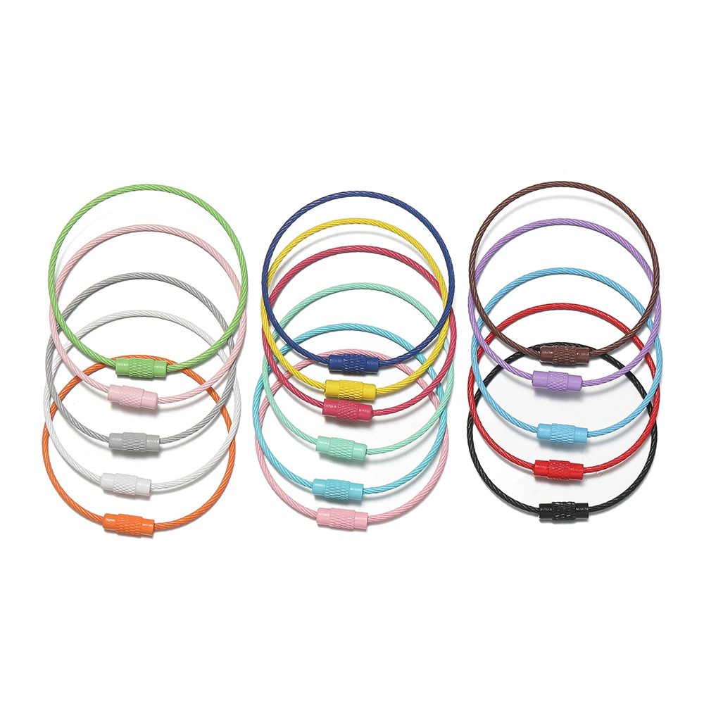 50mm ห่วงสลิงพวงกุญแจ 2-5 ชิ้น ห่วงพวงกุญแจเหล็กสีสันสดใส