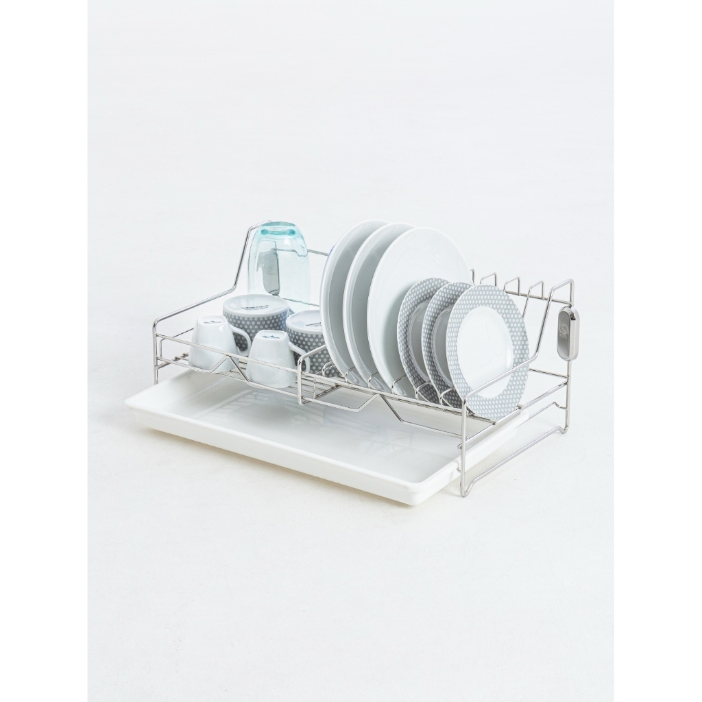 KOWA HOMEWARE KWH-DR007Wall DishRack With tray Size 47x25x20 Cm.ชั้นวางจาน แบบติดผนังพร้อมถาดรองน้ำ