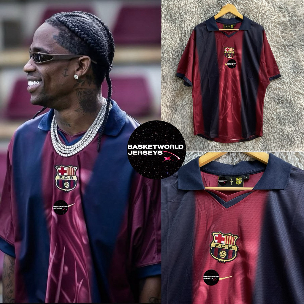 เสื้อกีฬา เสื้อฟุตบอล FC Barcelona x Travis scott งานพรีเมี่ยม