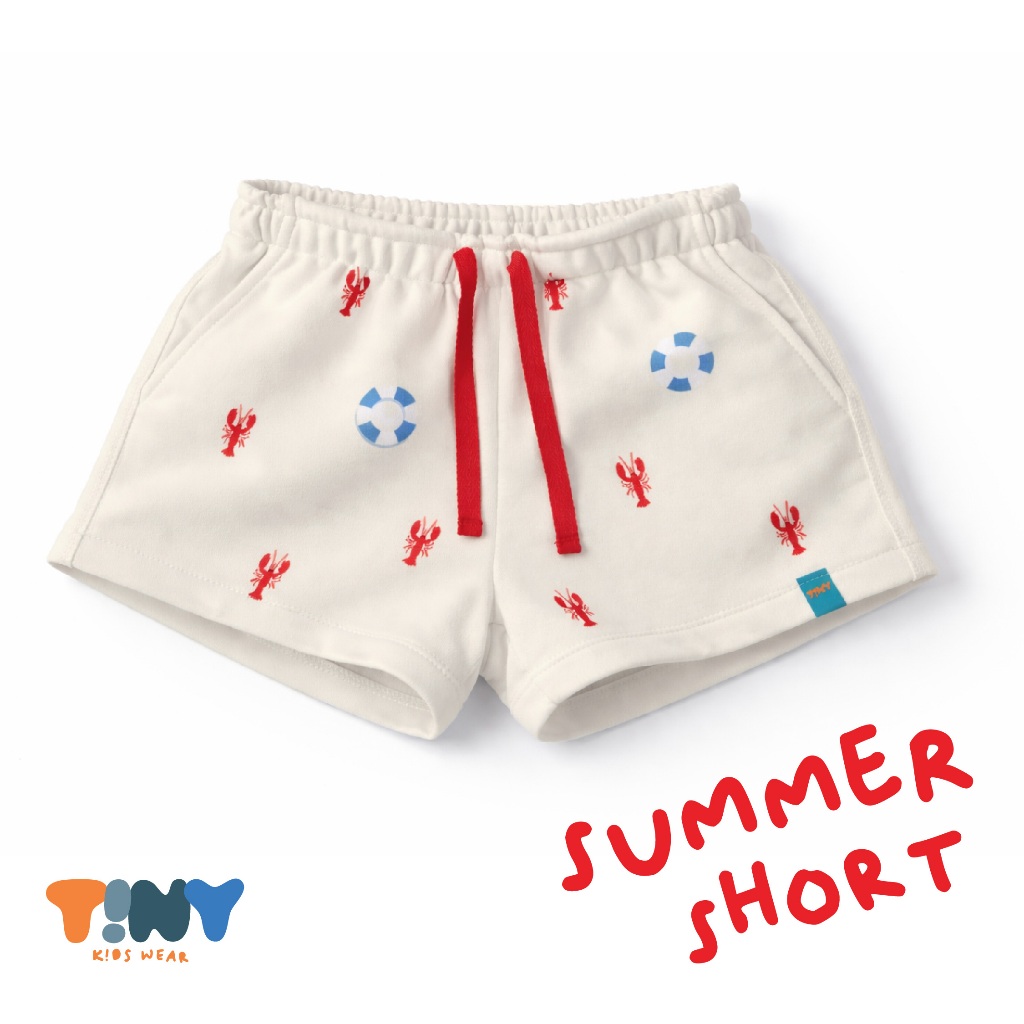 🦞LAST CHANGE🦞-  Lobster Short กางเกงขาสั้นพิมพ์ลายกุ้งล็อบสเตอร์ และห่วงยาง น่ารักสดใส